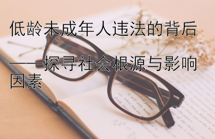 低龄未成年人违法的背后  ——中华彩票官网app探寻社会根源与影响因素