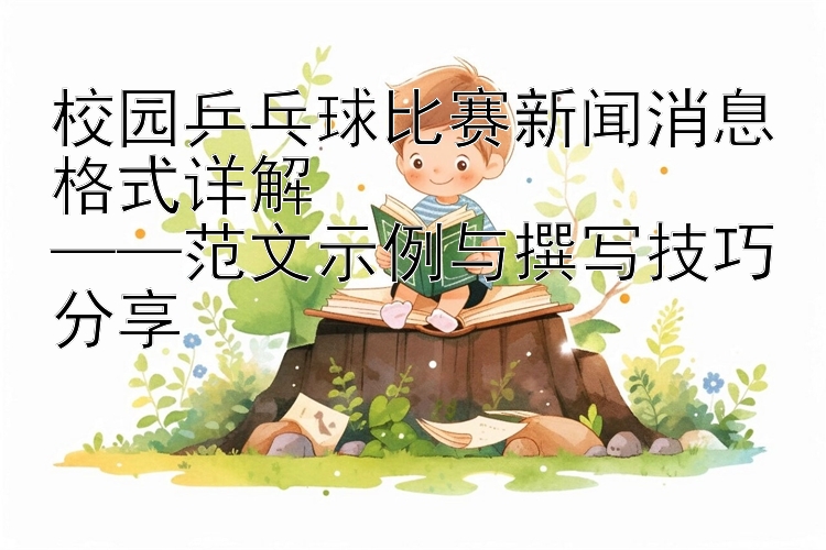 校园乒乓球比赛新闻消息格式详解  大发快三   范文示例与撰写技巧分享