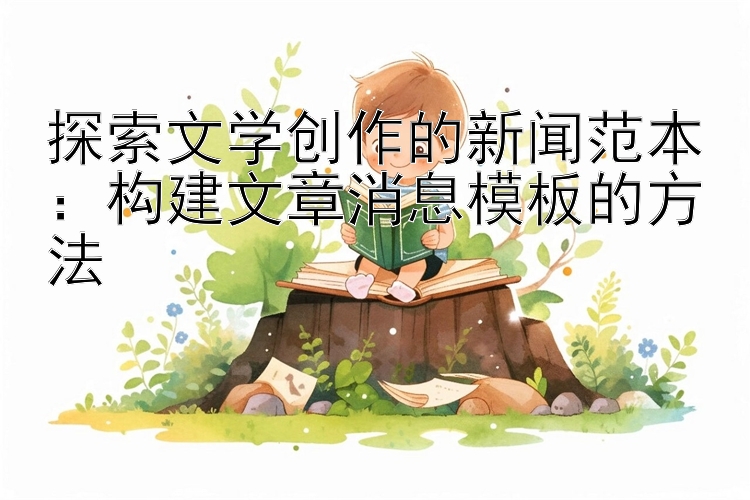 探索文学创作的新闻范本：构建文章消息模板的方法