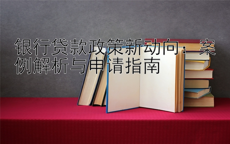 银行贷款政策新动向：案例解析与申请指南