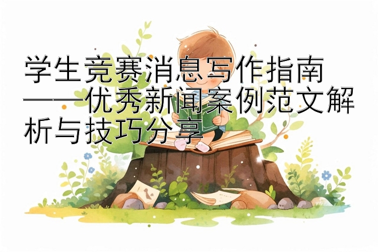 学生竞赛消息写作指南  
——优秀新闻案例范文解析与技巧分享