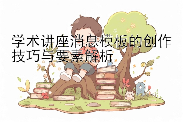 学术讲座消息模板的创作技巧与要素解析