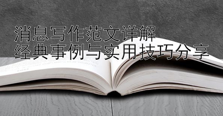 消息写作范文详解  
经典事例与实用技巧分享