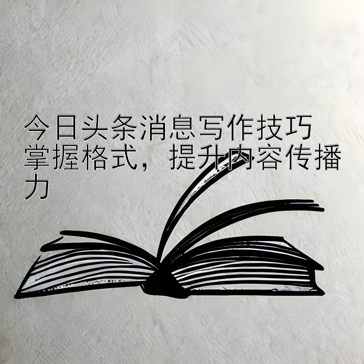 今日头条消息写作技巧  掌握格式  提升内容传播力