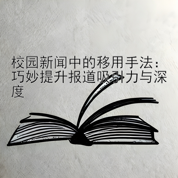 校园新闻中的移用手法：巧妙提升报道吸引力与深度